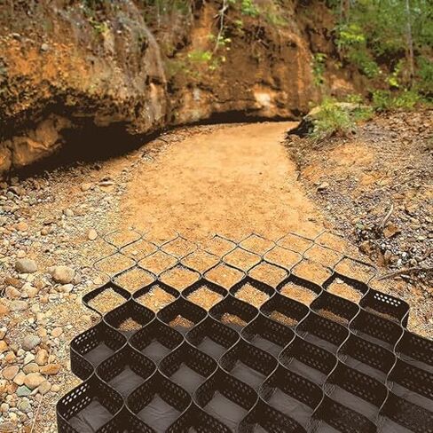 2 Inch Cell Paving Stabilizer Permeable Gravel Grid for Driveway Slope Garden 2x2m (6.6x6.5ft) Eco Friendly Ground Reinforcement Solution in Kuwait