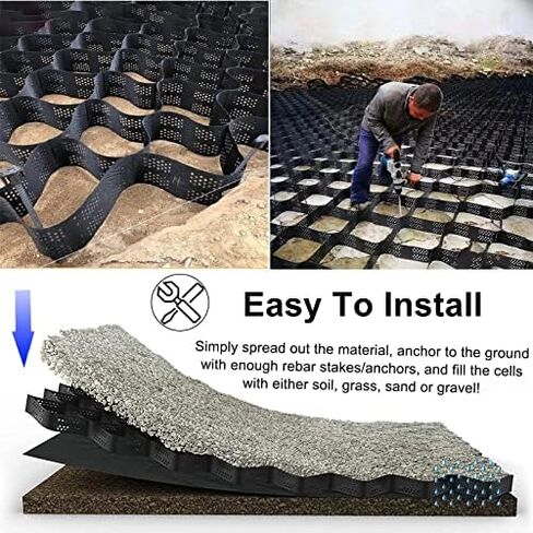 HeavyDuty Gravel Driveway Grid2Inch Honeycomb Geogrid for Mud Control Durable Lawn & Garden Pathway Grating Ground Stabilization Mesh EcoFriendly Paving Solution in Kuwait