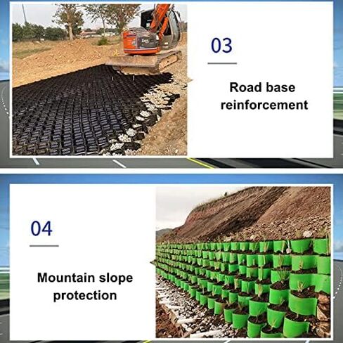 HeavyDuty Gravel Driveway Grid2Inch Honeycomb Geogrid for Mud Control Durable Lawn & Garden Pathway Grating Ground Stabilization Mesh EcoFriendly Paving Solution in Kuwait