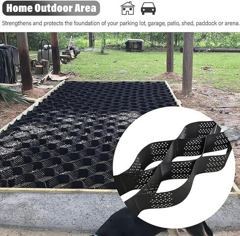 HeavyDuty Gravel Driveway Grid2Inch Honeycomb Geogrid for Mud Control Durable Lawn & Garden Pathway Grating Ground Stabilization Mesh EcoFriendly Paving Solution in Kuwait