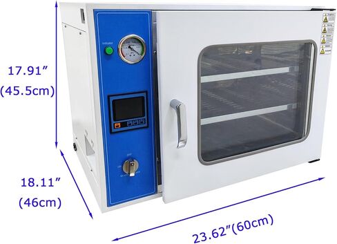 0.9Cu ft Vacuum Drying Oven 122-392℉ Lab Digital Vacuum Drying Degassing Oven 2 Shelves 110v 600w Mirror-polished 304 Stainless Steel in Kuwait