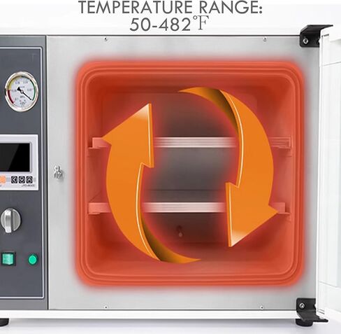 TECHTONGDA فرن تجفيف الفراغ معالجة حرارية خزانة جافة مختبر صناعي للتحكم في درجة الحرارة 5 طبقات غرفة من الفولاذ المقاوم للصدأ 50-482 درجة فهرنهايت 1.9 قدم مكعب in Kuwait