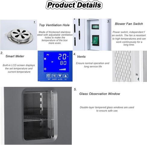 Portable Vacuum Drying Oven for Laboratory & Scientific Research - Electric Heating with Timer, Constant Temperature for Bee Pollen & More Applications in Kuwait