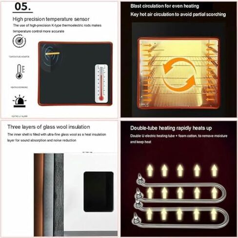 15.6L Electric Vacuum Drying Oven, Intelligent Digital Display, 50-300℃ Lab Forced Air Convection, Constant Temperature Blast Oven for Laboratory Use, High Efficiency in Kuwait