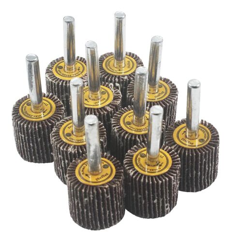 10 Pcs 50mm Flap Wheels, 1/4'' Shank 80 Grit Aluminum Oxide Grain Mounted Flap Sanding Wheel for Drill, Grinder, Rotary Tools in Saudi Arabia