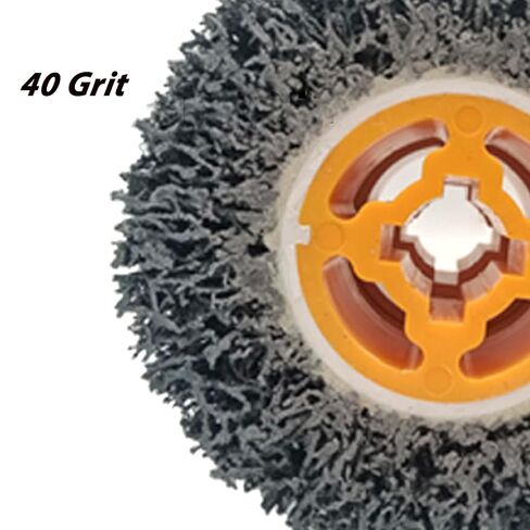2 PCS Surface Conditioning Drum, 40 Grit Burnishing Wheel, 4.5" Abrasive Drum Cleaner, Abrasive Drawing Wheel Drum for Surface Treatment, Rough Grinding Machining in Saudi Arabia