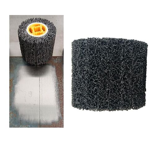 2 PCS Surface Conditioning Drum, 40 Grit Burnishing Wheel, 4.5" Abrasive Drum Cleaner, Abrasive Drawing Wheel Drum for Surface Treatment, Rough Grinding Machining in Saudi Arabia