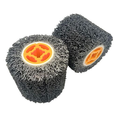 2 PCS Surface Conditioning Drum, 40 Grit Burnishing Wheel, 4.5" Abrasive Drum Cleaner, Abrasive Drawing Wheel Drum for Surface Treatment, Rough Grinding Machining in Saudi Arabia