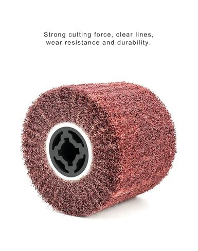 QWORK 60 Grit Non-Woven Abrasive Flap Wire Drawing Polishing Burnishing Wheels, 4 Pack Strong Cutting Force for Smooth and Mirror-Like Finish on Stainless Steel Surfaces, Wire Drawing and Polishing in Saudi Arabia
