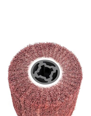 QWORK 60 Grit Non-Woven Abrasive Flap Wire Drawing Polishing Burnishing Wheels, 4 Pack Strong Cutting Force for Smooth and Mirror-Like Finish on Stainless Steel Surfaces, Wire Drawing and Polishing in Saudi Arabia
