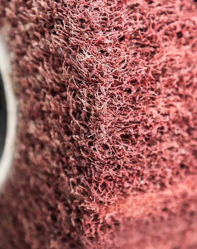 QWORK 60 Grit Non-Woven Abrasive Flap Wire Drawing Polishing Burnishing Wheels, 4 Pack Strong Cutting Force for Smooth and Mirror-Like Finish on Stainless Steel Surfaces, Wire Drawing and Polishing in Saudi Arabia