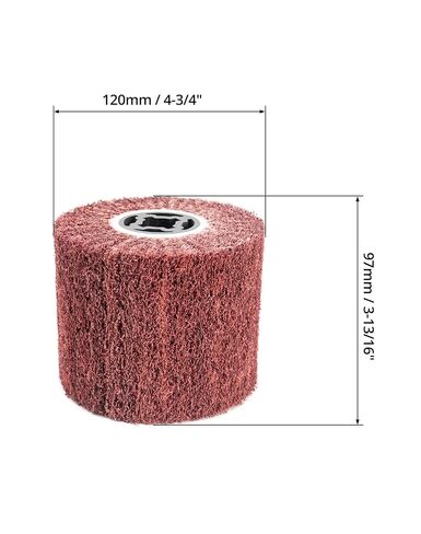 QWORK 60 Grit Non-Woven Abrasive Flap Wire Drawing Polishing Burnishing Wheels, 4 Pack Strong Cutting Force for Smooth and Mirror-Like Finish on Stainless Steel Surfaces, Wire Drawing and Polishing in Saudi Arabia
