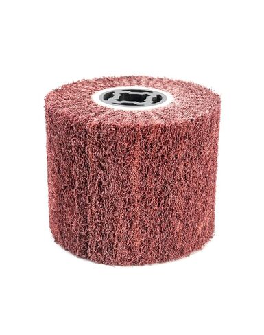 QWORK 60 Grit Non-Woven Abrasive Flap Wire Drawing Polishing Burnishing Wheels, 4 Pack Strong Cutting Force for Smooth and Mirror-Like Finish on Stainless Steel Surfaces, Wire Drawing and Polishing in Saudi Arabia