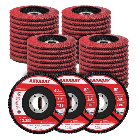 40 Pack Flap Discs 4 1/2" for Angle Grinder, 40/60/80 Grit Type 29 Ceramic Grain Grinding Wheel, Die Grinder Sanding Discs for Metal, Wood, Stainless Steel Polishing Finishing Kit in Kuwait
