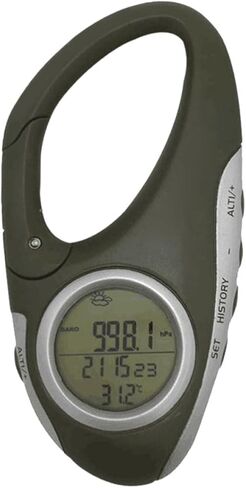 Handheld Barometer Altimeter with Thermometer Carabiner for Mountaineering Outdoor Hiking Camping Sports in Saudi Arabia