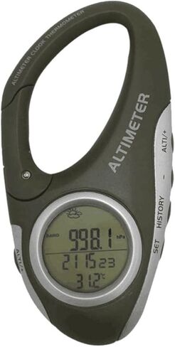 Handheld Altitude Barometer Thermometer for Mountain Climbing Outdoor Temperature Gauge Carabiner Clip in Saudi Arabia