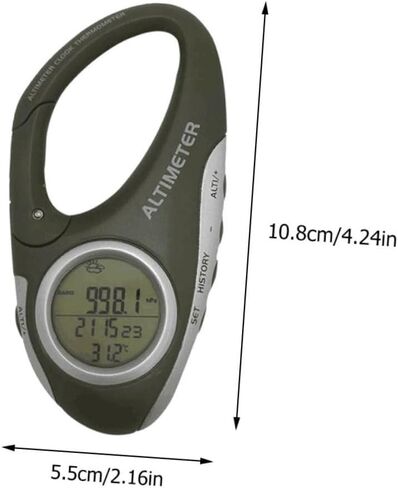 Handheld Altitude Barometer Thermometer for Mountain Climbing Outdoor Temperature Gauge Carabiner Clip in Saudi Arabia