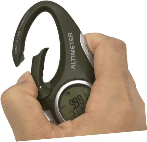 Handheld Altitude Barometer Thermometer for Mountain Climbing Outdoor Temperature Gauge Carabiner Clip in Saudi Arabia