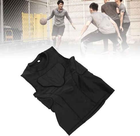 Youth Football Padded Vest, Thickened Anti Collision Protective Shirt with Breathable Polyurethane Material, for Basketball Cycling Sports Training (YL) in Saudi Arabia