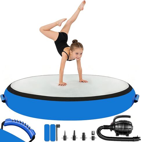 Air Spot 8inch Thick Air Mat Air Block, Inflatable Tumbling Track Mat Gymnastic Equipment Backhandspring Spot with Electric Air Pump for Home Use Yoga Gym in Kuwait