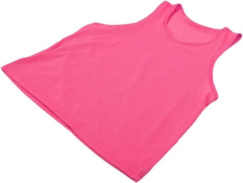 Alomejor Rose Red Football Exercise Vests for Children, 12Pcs Breathable and QuickDrying Kids Training Jerseys, Nylon Mesh Cloth, Suitable for Soccer and Volleyball Practice, Recommended in Saudi Arabia
