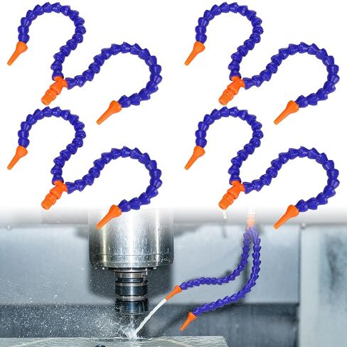 4 Pcs Y Shape Round Nozzle Coolant Hose, 1/4" Thread Water Oil Coolant Hose Pipe 11.8 Inch Plastic Adjustable Flexible Cooling Tube for CNC, Lathe, Milling Machine in Saudi Arabia