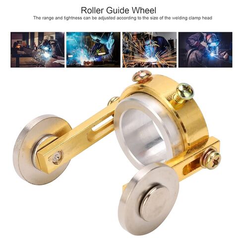 G01-100 Oxygen Torch Cutting Guide Roller - Adjustable Spacer Wheel Guide for Gas Welding Torch - Brass Plated High Speed Steel Standoff Accessory for Precise Cuts in Saudi Arabia