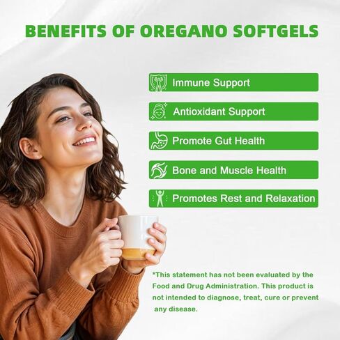 Oil of Oregano with Black Seed Oil, 180 Softgels | 2-in-1 Herbal Oregano Supplement with High Strength Carvacrol & Thymoquinone for Immune Support | Non-GMO, Plant Based in Saudi Arabia