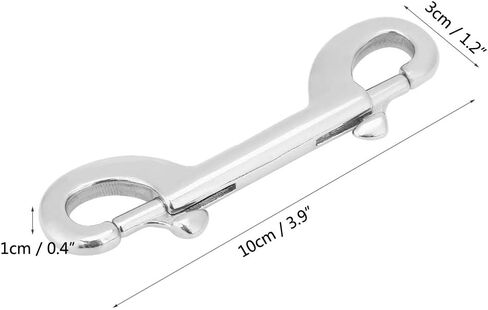 316 Stainless Steel Double End Diving Snap, Heavy Duty Marine Grade Rustproof Snap Hook with Safety Catch, for BCD Diving Gear and Maritime Use in Saudi Arabia