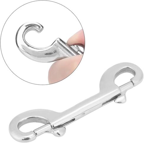 316 Stainless Steel Double End Diving Snap, Heavy Duty Marine Grade Rustproof Snap Hook with Safety Catch, for BCD Diving Gear and Maritime Use in Saudi Arabia
