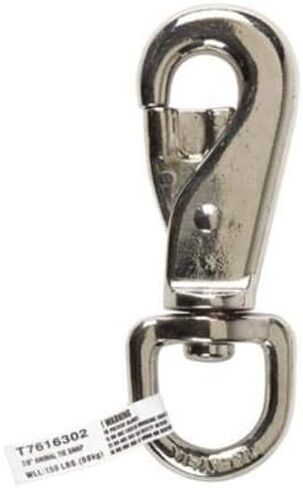 Campbell Chain 7/8 in. Dia. x 4-13/16 in. L Nickel-Plated Zinc Animal Tie Snap 150 lb. - Case Of: 10 in Kuwait