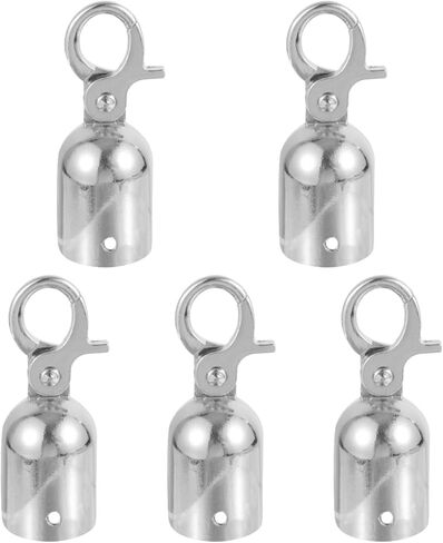 DOITOOL 5PCS Rope End Stopper Cord End Caps with Hook,Lobster Claw Clasps,Cord End Caps Barrier Rope End Hooks for Crowd Control Queue Divider in Saudi Arabia
