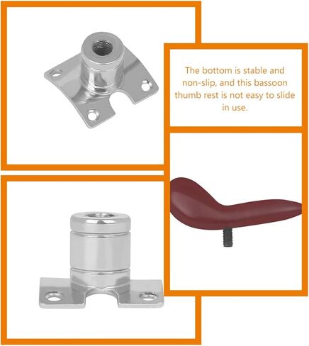 SUPVOX دعامة إبهام باسون حمراء قابلة للفصل مع قاعدة مطلية بالفضة، ومسند يد للإبهام والمعصم للباسون مع مجموعة براغي in Kuwait