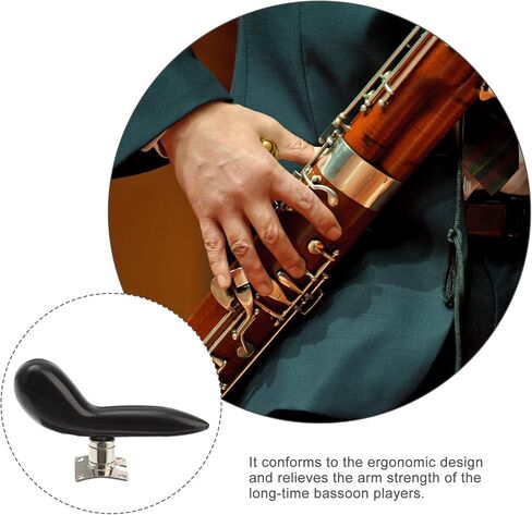 مجموعة وسادات مسند المعصم لليد من سوبفوكس باسون، واقي يد بلاستيكي أسود مريح مع قاعدة لدعم لعب الباسون in Kuwait