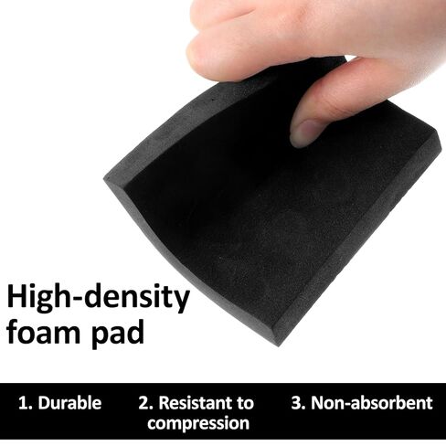4Pcs Foam Padding Sheets with Adhesive Backing, Insulation-Foam, Closed Cell Foam Sheet Square Pad, High Density Foam-Pad for Furniture (Black, 4 x 4 x 0.75 Inch) in Saudi Arabia