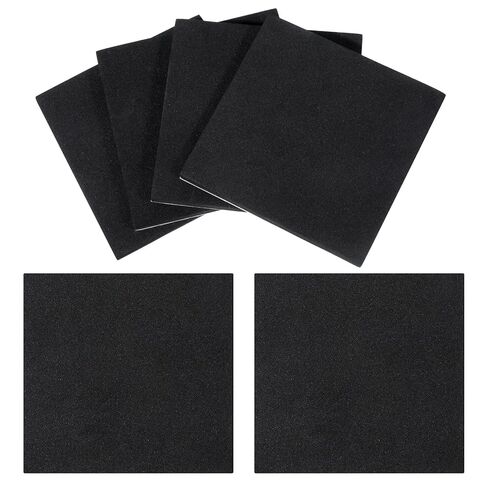 6 Pcs Adhesive Foam Padding, Closed Cell Foam 1/4" Thick Adhesive Rubber Pads 4" X 4" Anti-Slip Vibration Pads for Furniture, Cars, Speakers, DIY in Saudi Arabia