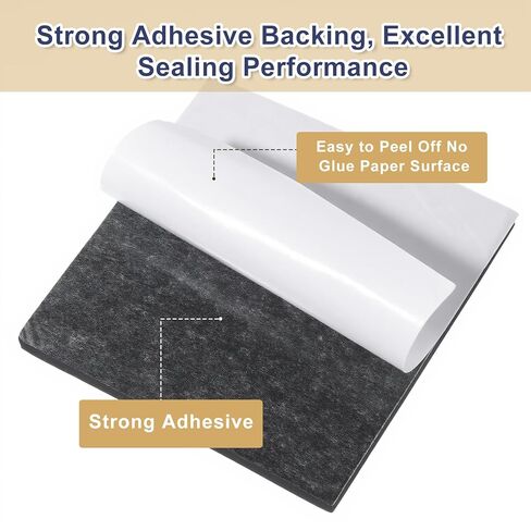 6 Pcs Adhesive Foam Padding, Closed Cell Foam 1/4" Thick Adhesive Rubber Pads 4" X 4" Anti-Slip Vibration Pads for Furniture, Cars, Speakers, DIY in Saudi Arabia
