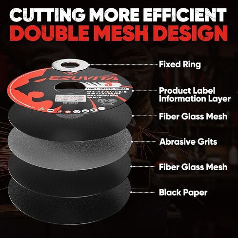 30 حزمة من العجلات المقطوعة مقاس 3 بوصات أقراص رفيعة للغاية لقطع الفولاذ والإينوكس والحجر ومطحنة الزوايا وأدوات القطع مع حقيبة تخزين محمولة in Kuwait