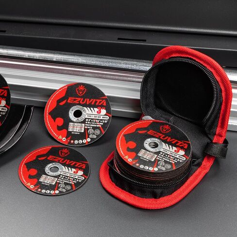 30 حزمة من العجلات المقطوعة مقاس 3 بوصات أقراص رفيعة للغاية لقطع الفولاذ والإينوكس والحجر ومطحنة الزوايا وأدوات القطع مع حقيبة تخزين محمولة in Kuwait