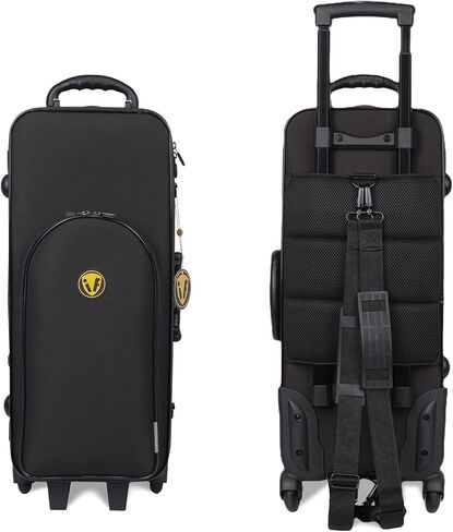 Sax Cases With Wheels, Lightweight Alto Sax Case for Eb Alto Saxophone, Rolling Alto Saxophone case, Backpack with Removable Straps; (IF-ROLLING-ALTOSAX) in Kuwait