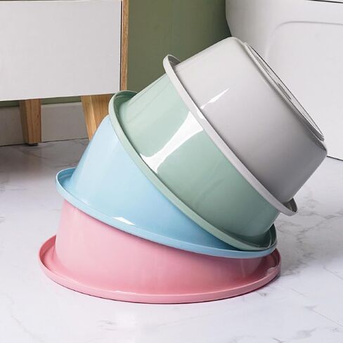 12 Inch Round Plastic Wash Basin,Lightweight Large Capacity Portable Wash Basin for Home Student Dormitory,Blue Dishpan Cleaning Basin Footbath Bucket Round Basin in Saudi Arabia