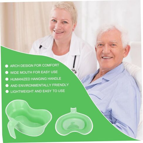Plastic Basin Emesis Basin, 900ml Spit Cup, Plastic Bowl, Large Opening Puke Bucket with Hanging Handle for Elderly Bedridden Patients and Teeth Cleaning in Kuwait
