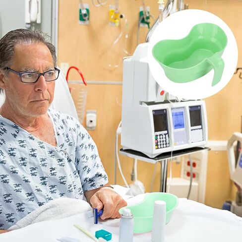 Plastic Basin Emesis Basin, 900ml Spit Cup, Plastic Bowl, Large Opening Puke Bucket with Hanging Handle for Elderly Bedridden Patients and Teeth Cleaning in Kuwait