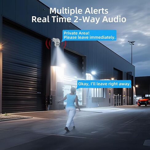 SV3C 4K POE Security Camera Outdoor 8MP POE IP Camera with Motion Detection 98ft HD Infrared Night Vision 2-Way Audio Metal Shell, Support RTSP, SD Card Record, FTP, PC, APP, Onvif Conformant (Wired) in Kuwait