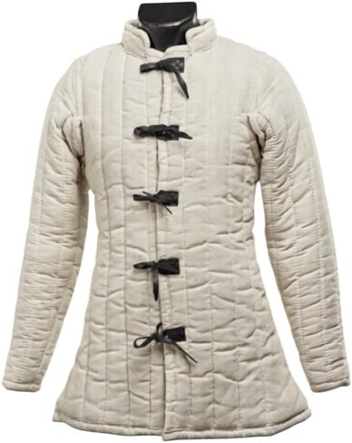 Quilted HEMA Gambeson Jacket – Padded Fencing Gear with Tie Fastenings for Medieval Combat Training. in Saudi Arabia
