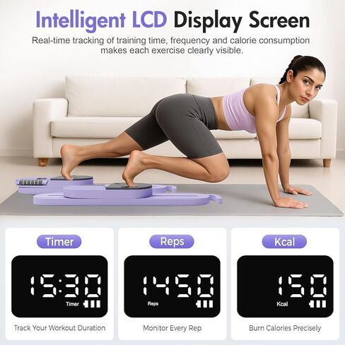 ALSO GO لوح البيلاتيس، مجموعة إصلاح البيلاتيس المحدثة، لوح محمول متعدد الوظائف للبطن للتمرين المنزلي، آلة إصلاح محمولة لتمرين الجسم بالكامل، مجموعة بيلاتيس منزلية مع أشرطة مقاومة in Kuwait