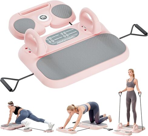 لوح إصلاح البيلاتيس من شيجينغ، معدات بيلاتيس قابلة للطي 6 في 1 للتمرين المنزلي مع الخشب، تدريب أساسي وكامل الجسم للنساء in Kuwait