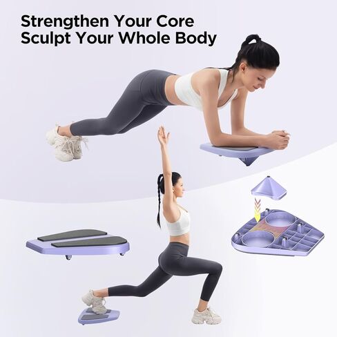 Pilates Board, Portable Pilates Reformer Equipment with Timer, 7-in-1 Foldable Pilates Machine for Home Workout, Multi-Purpose Pilates Equipment at Home, Office in Saudi Arabia