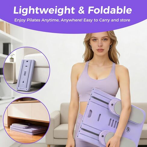 لوح البيلاتس، مجموعة إصلاح البيلاتيس، آلة إصلاح البيلاتيس، لوحة إصلاح البيلاتيس متعددة الأغراض قابلة للطي، معدات إصلاح البيلاتيس 9 في 1 مع مؤقت للتمرين المنزلي واللياقة البدنية والتمارين in Saudi Arabia