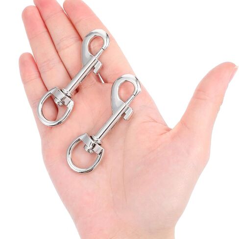 50 Pcs 2.68 Inch Swivel Snap Hooks for Dog Leash, Heavy Duty Flag Clasp Single Ended Swivel Clips, Multipurpose Dog Leashs Clip Bolt Snap for Keychain Camera Strap Linking Pet Leash in Kuwait